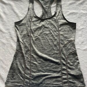 Reebok Gray Fitted Tank Top with Racerback woman’s size large